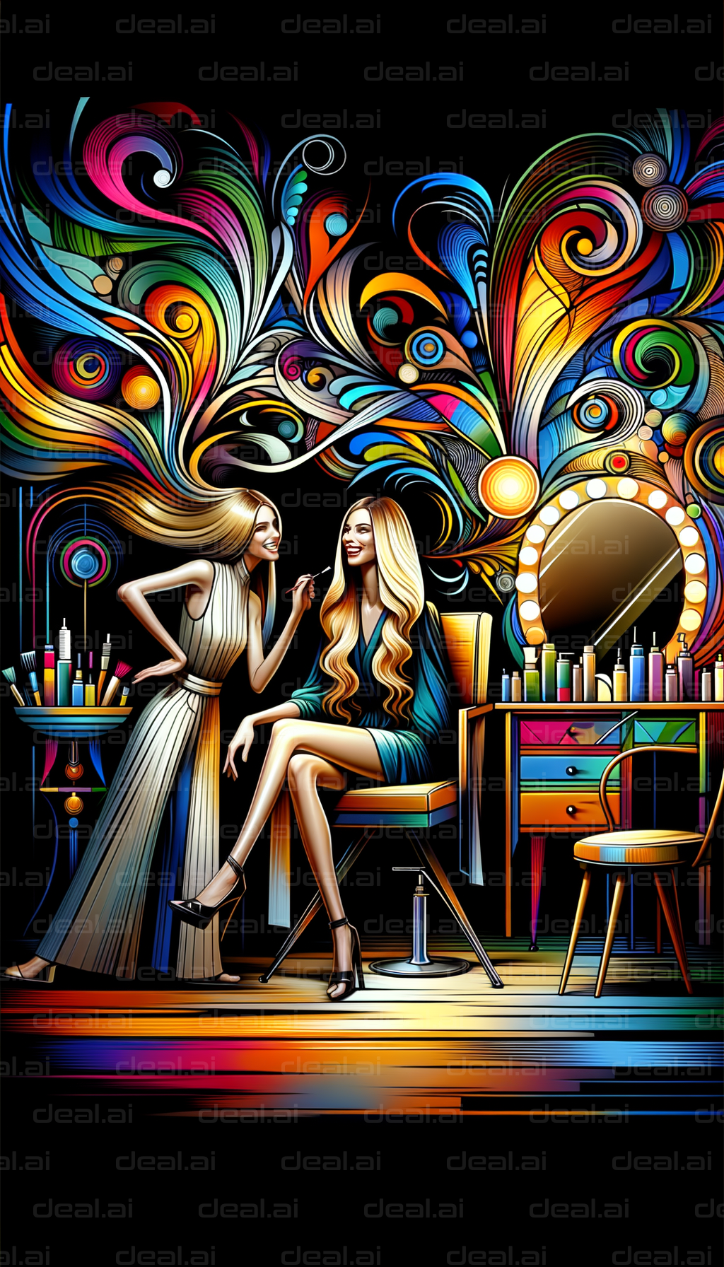 "Colorful Salon: Beauty and Artistry"