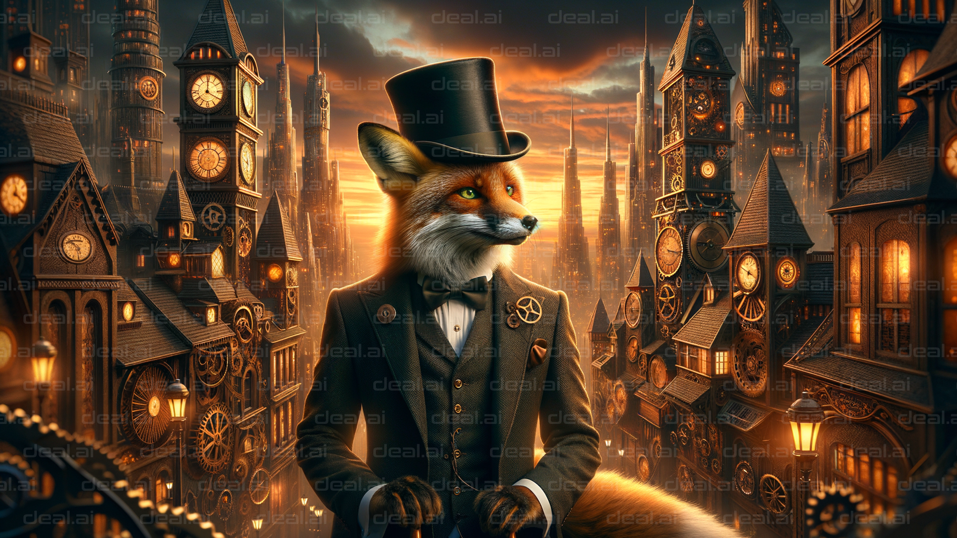 Steampunk Fox in Clockwork City