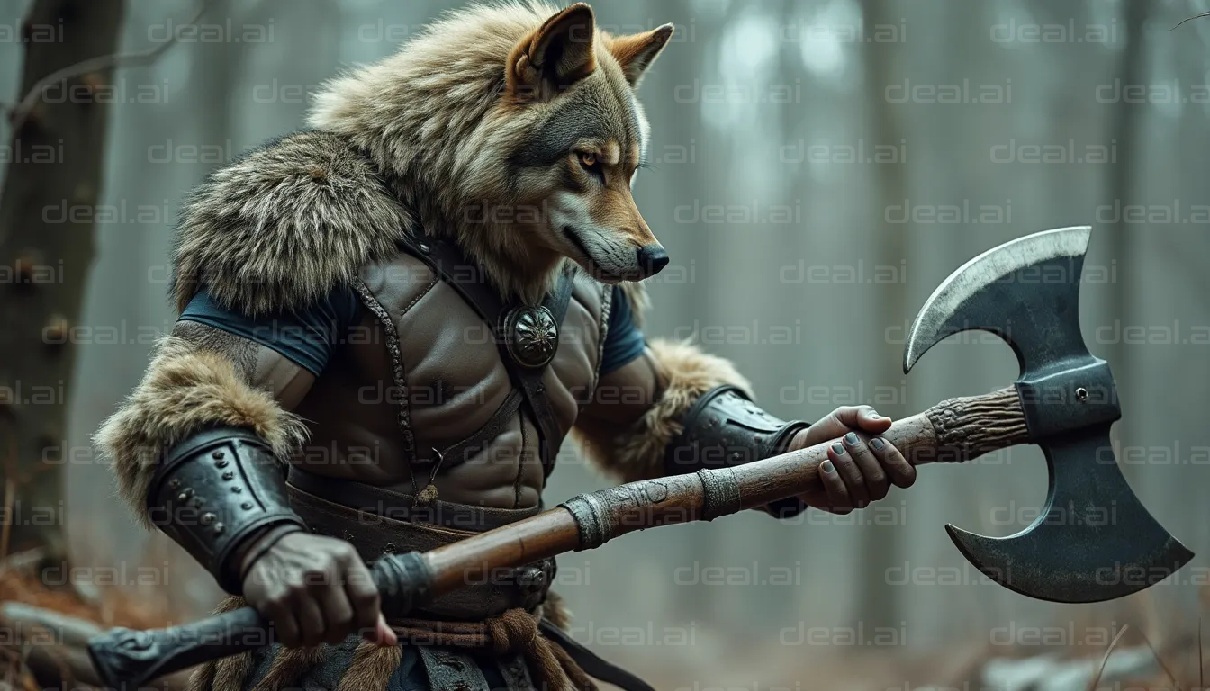 Wolf Warrior with Battle Axe