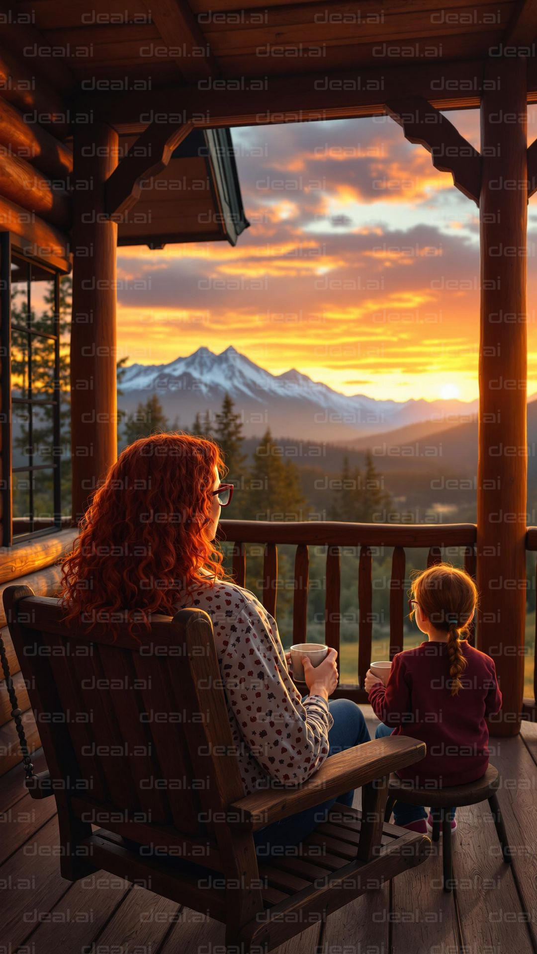 "Sunset Serenity on the Porch"