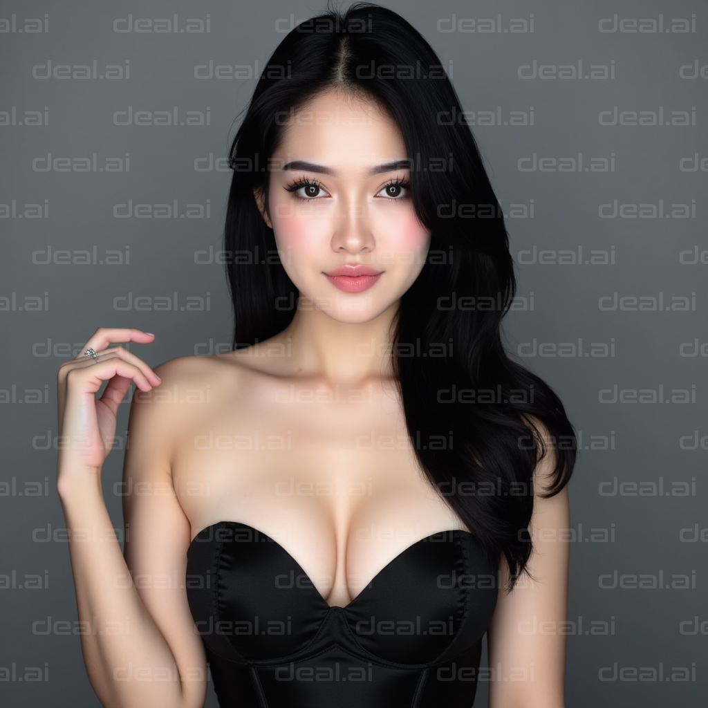 Elegant Portrait in Black Dress