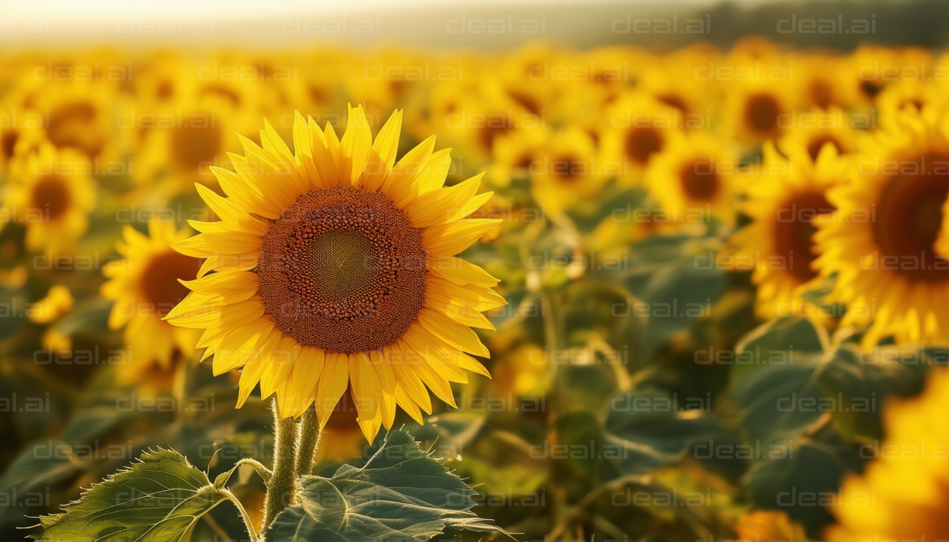 Sunflower Field at Sunrise