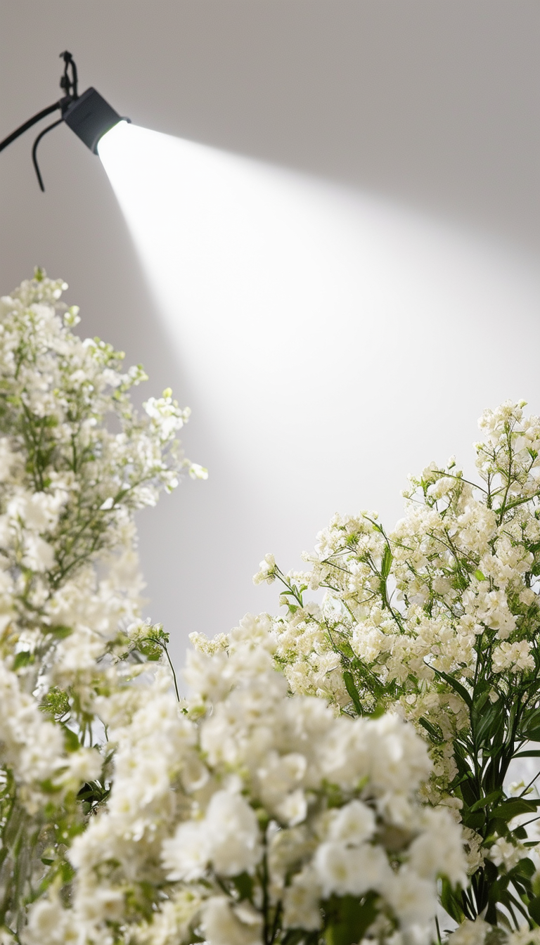 Spotlight on Blooming White Flowers