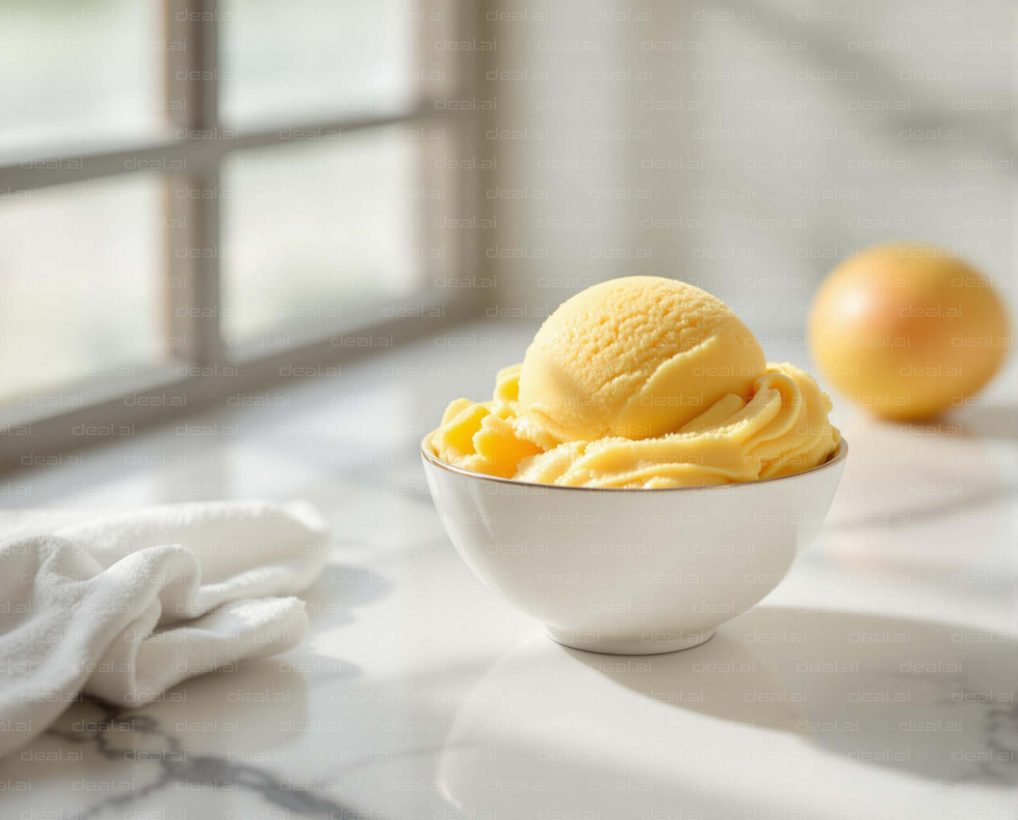 Creamy Mango Delight in a Bowl