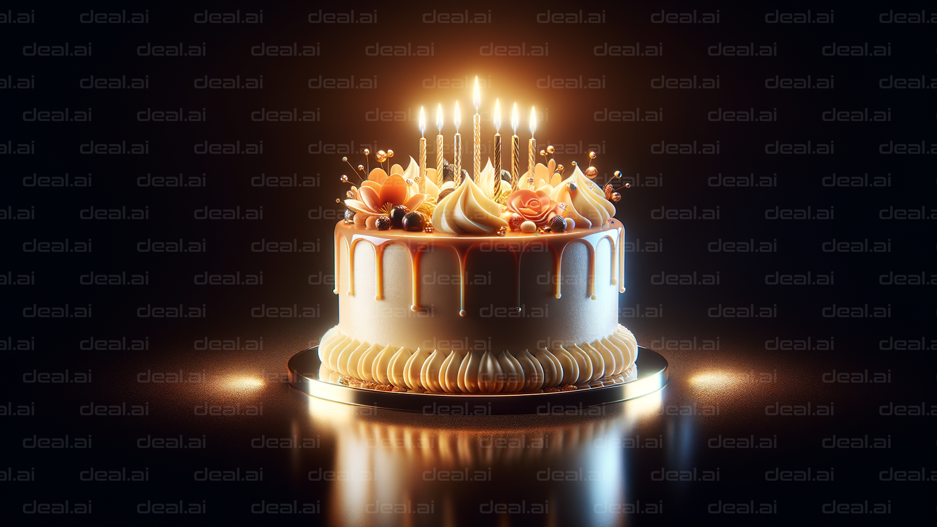 Glowing Birthday Cake Celebration