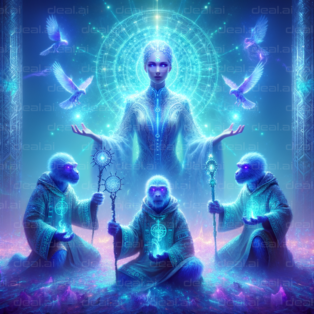 "Ethereal Gathering of Mystical Beings"
