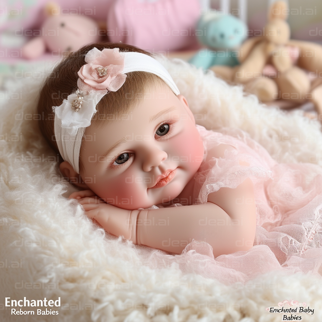 Adorable Reborn Baby Doll in Pink Dress