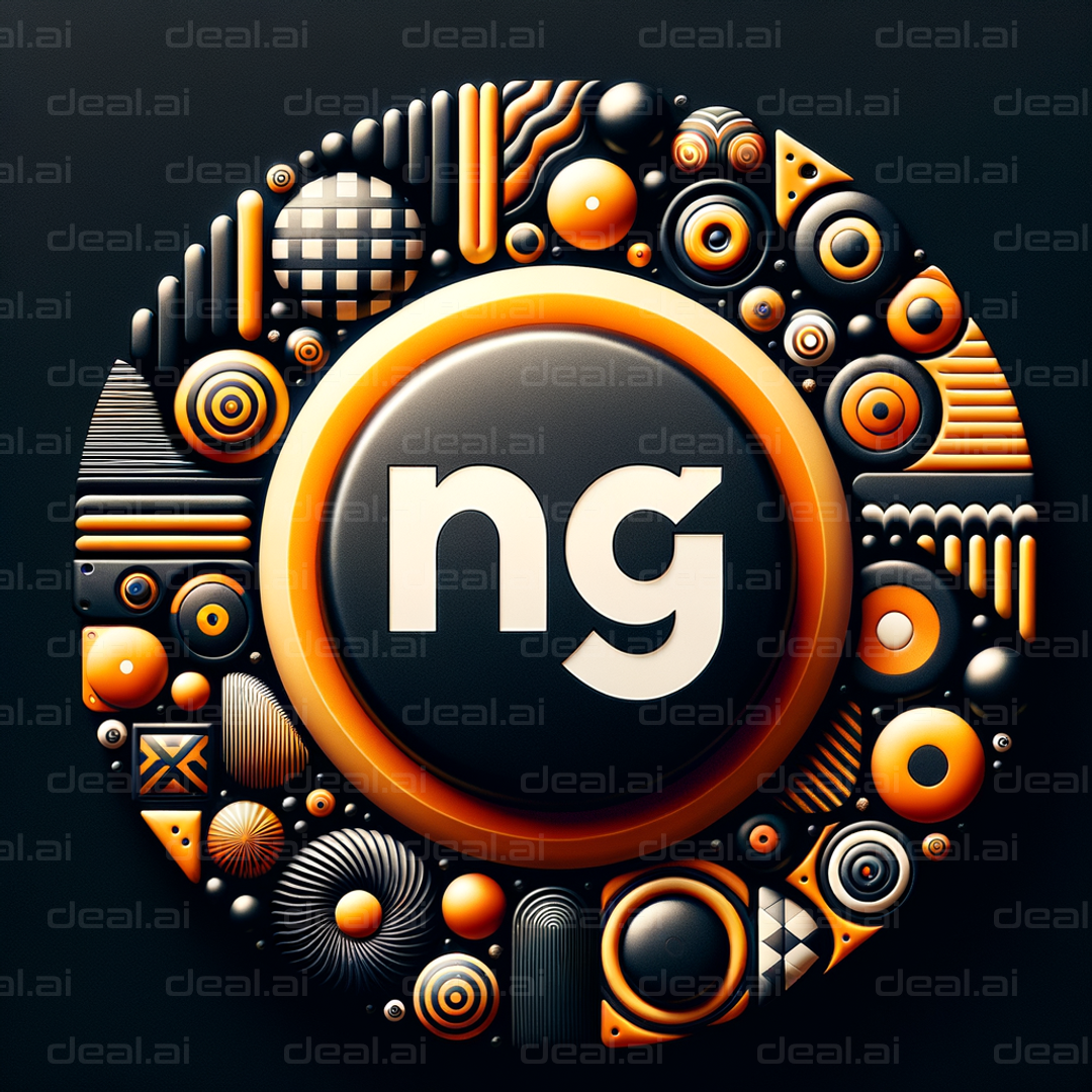 "NG Logo with Geometric Design Elements"