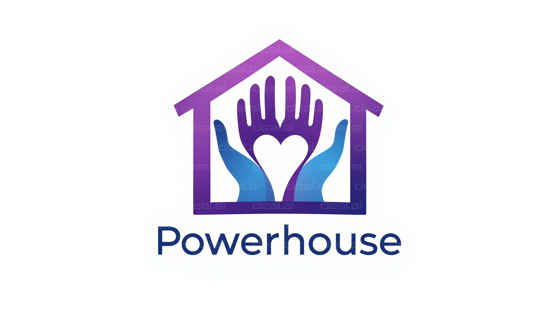 Powerhouse Logo with Heart and Hands