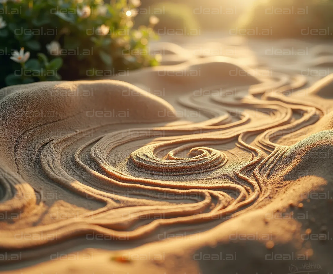 "Sunlit Sand Patterns at Dawn"