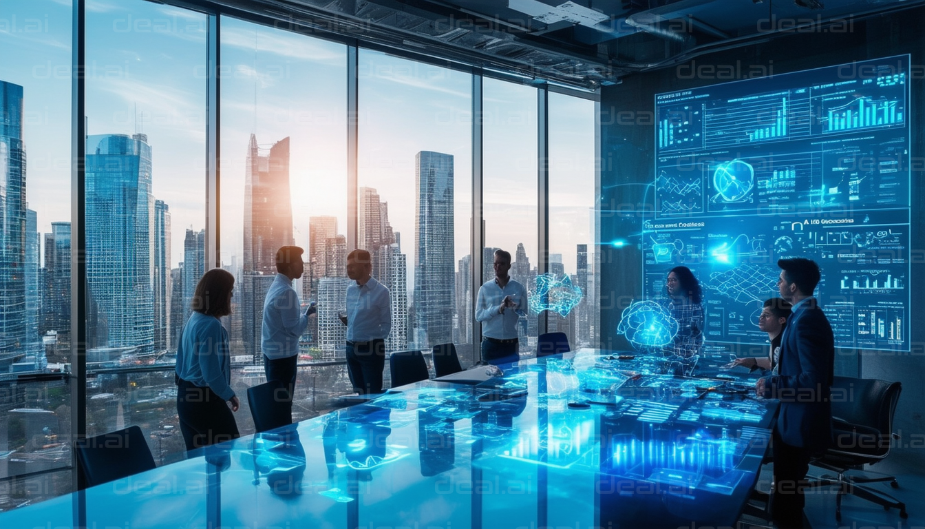 Futuristic Business Strategy Meeting