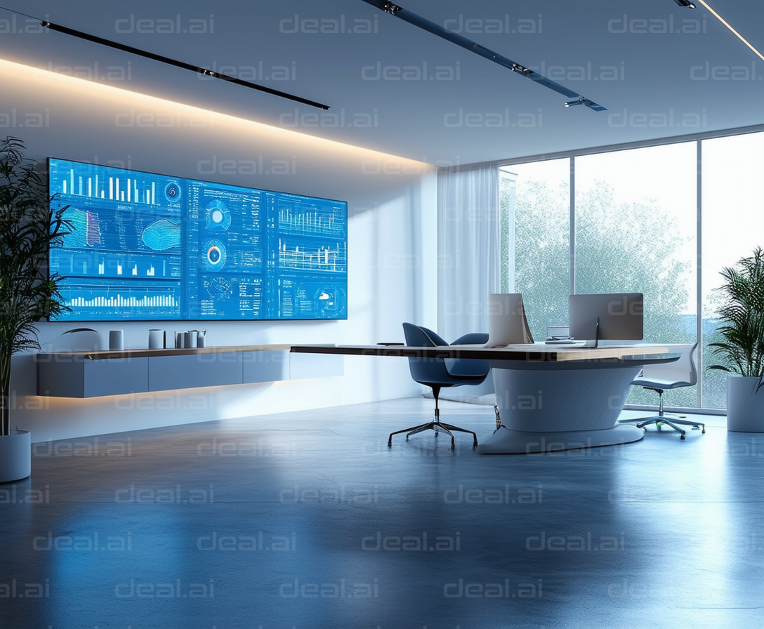 "Modern, High-Tech Office Workspace"