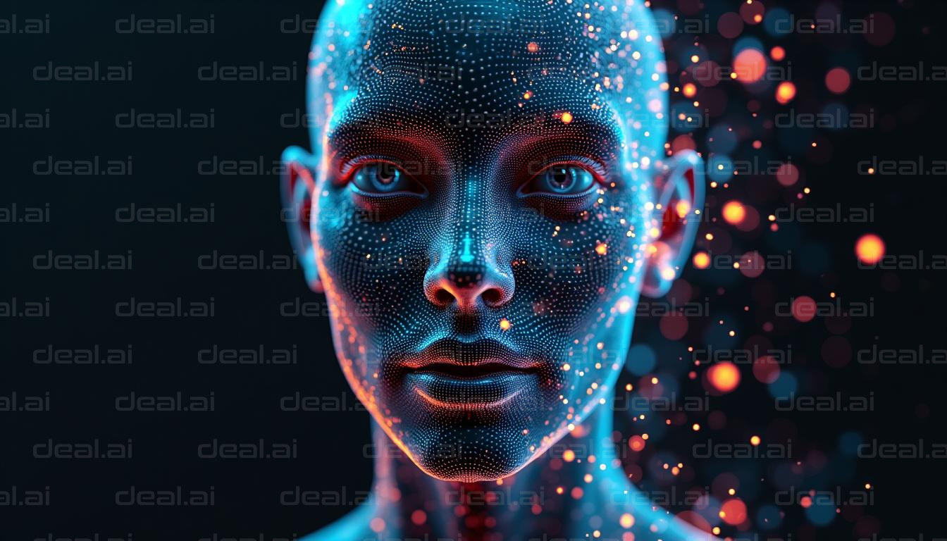 "Digital Human in Neon Light"