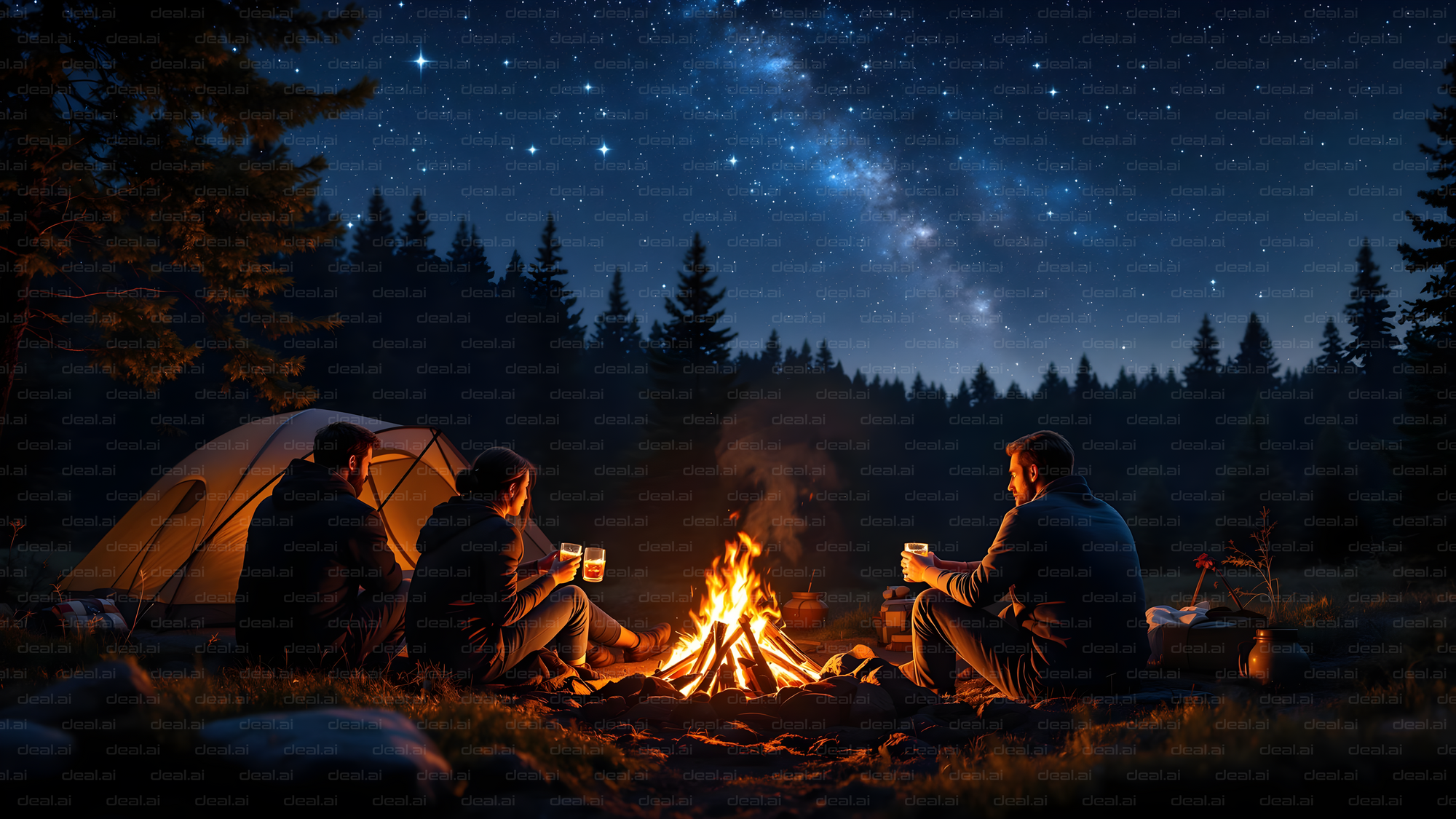 Stargazing by the Campfire