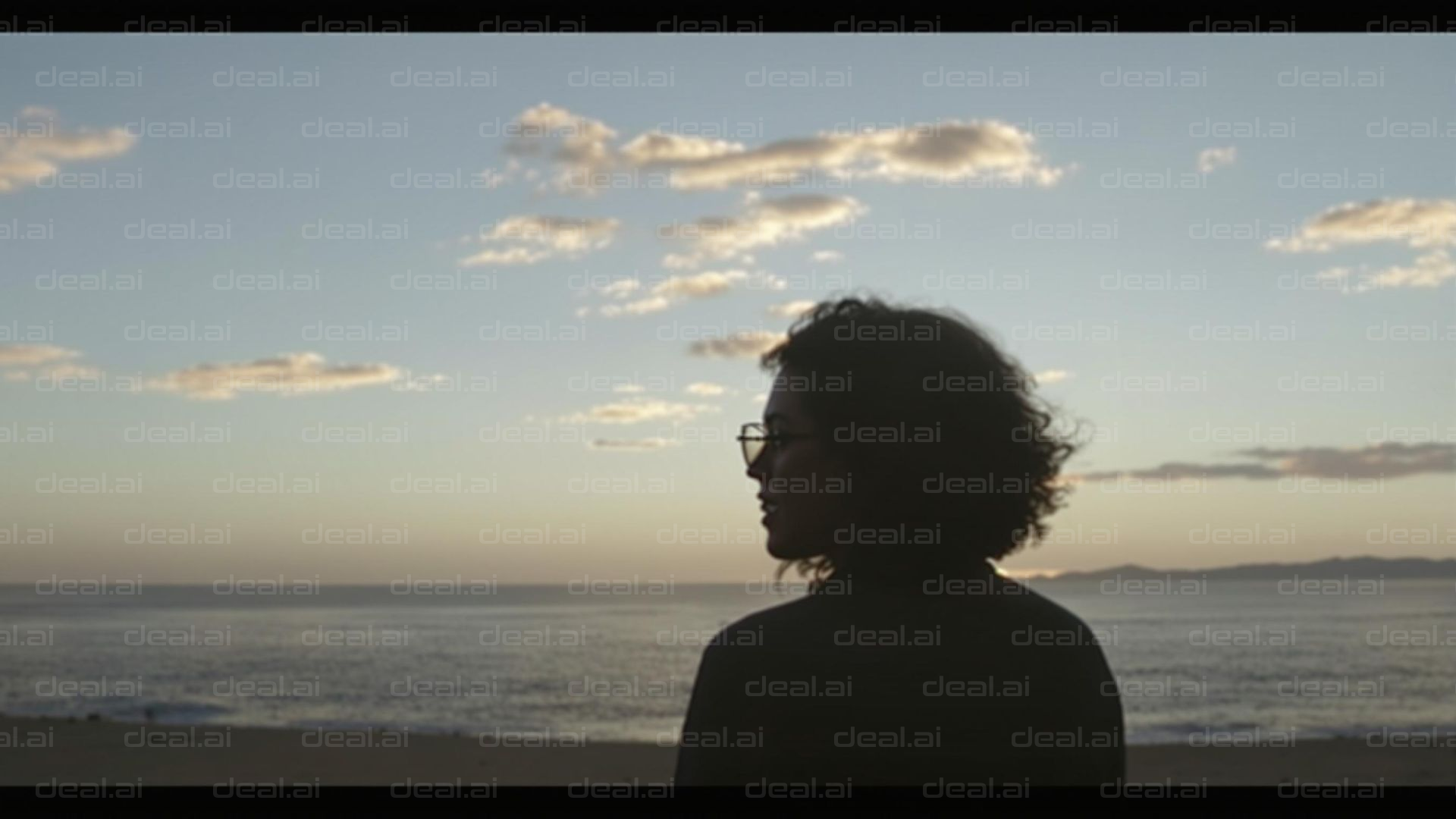 Silhouette by the Sea at Sunset