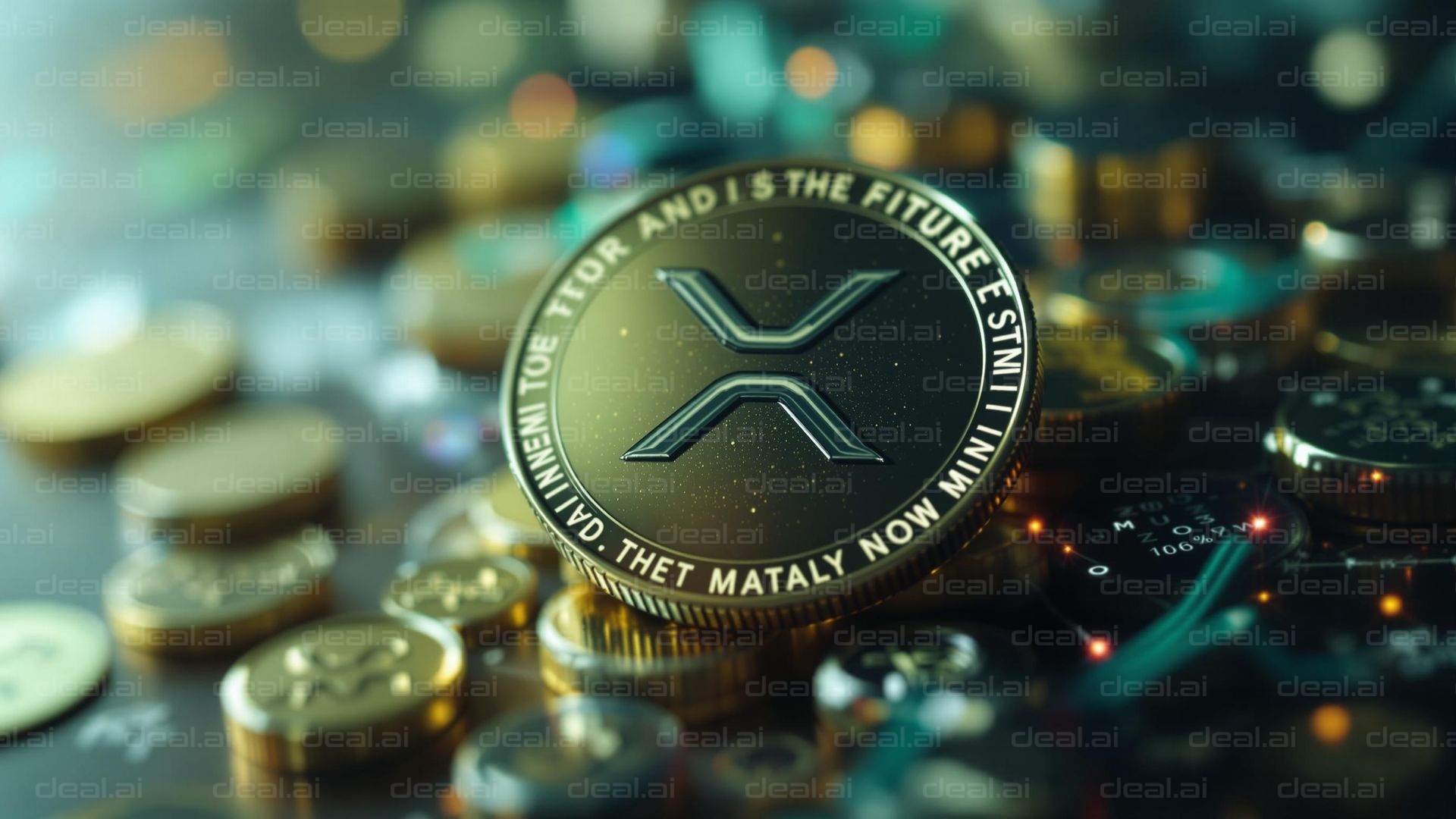 Cryptocurrency Ripple Concept Art