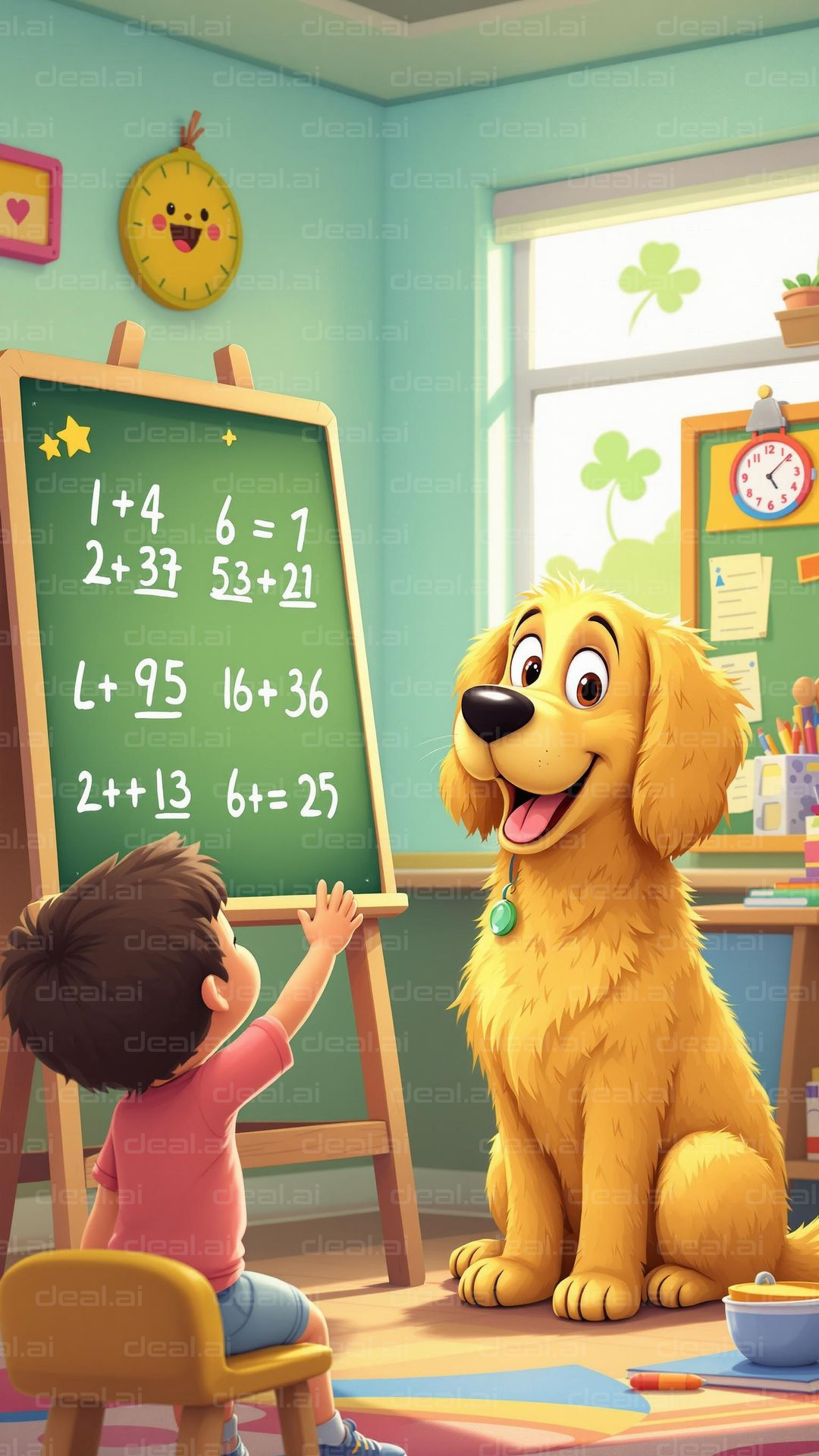 Math Class with Furry Friend