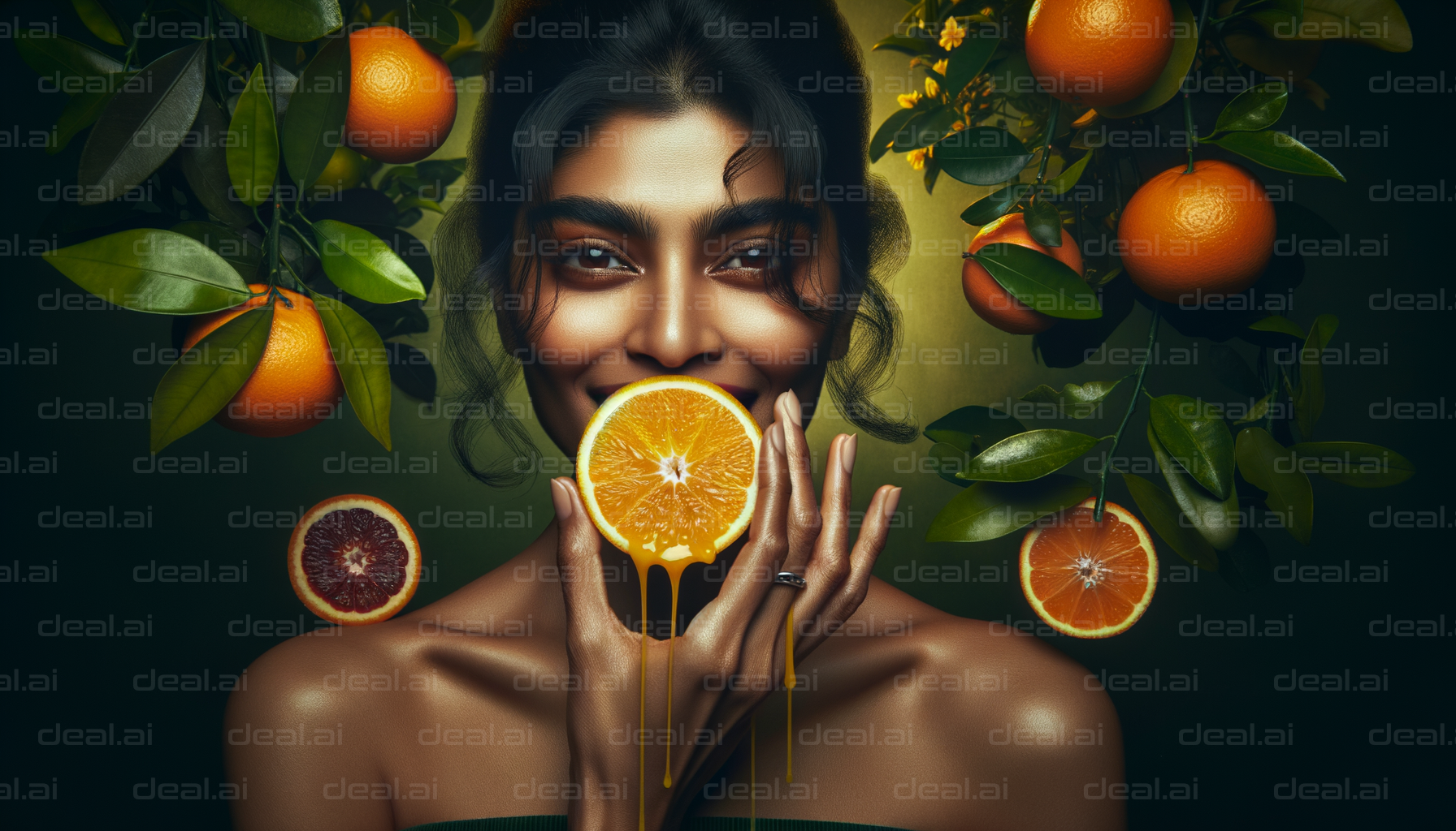 Juicy Smiles in an Orange Grove