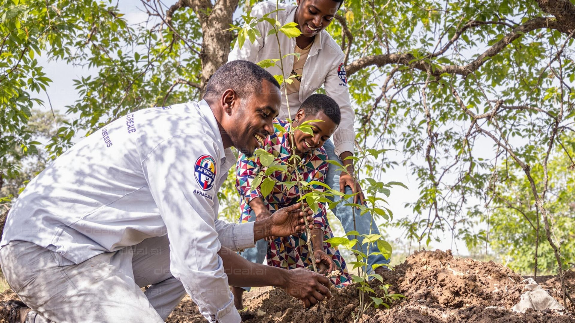 Teamwork in Tree Planting