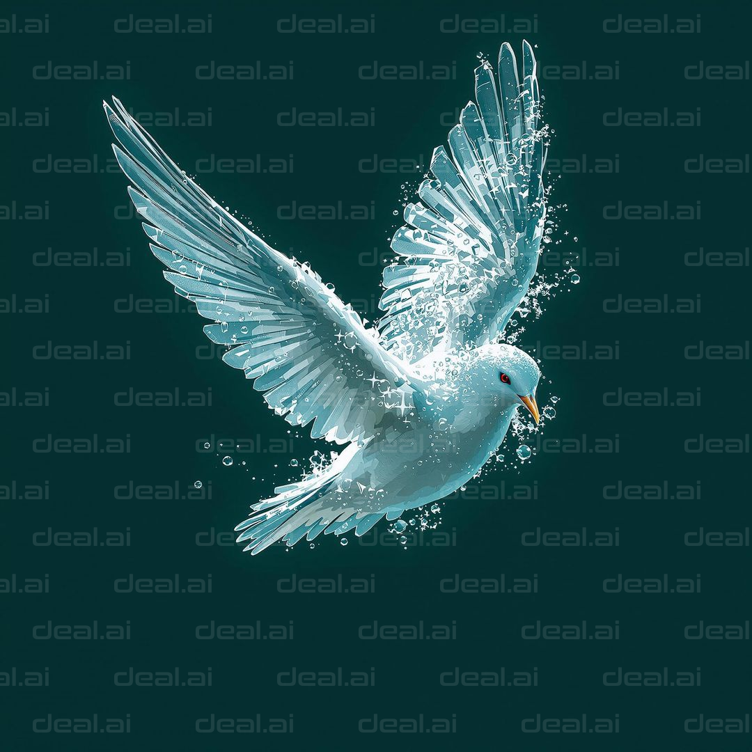 "Dove in Flight Fantasy Art"