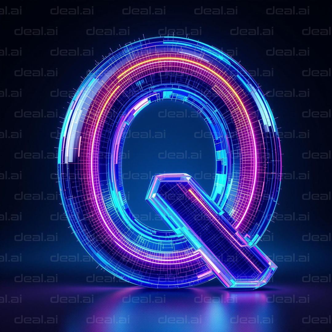 "Futuristic Neon Q Design"