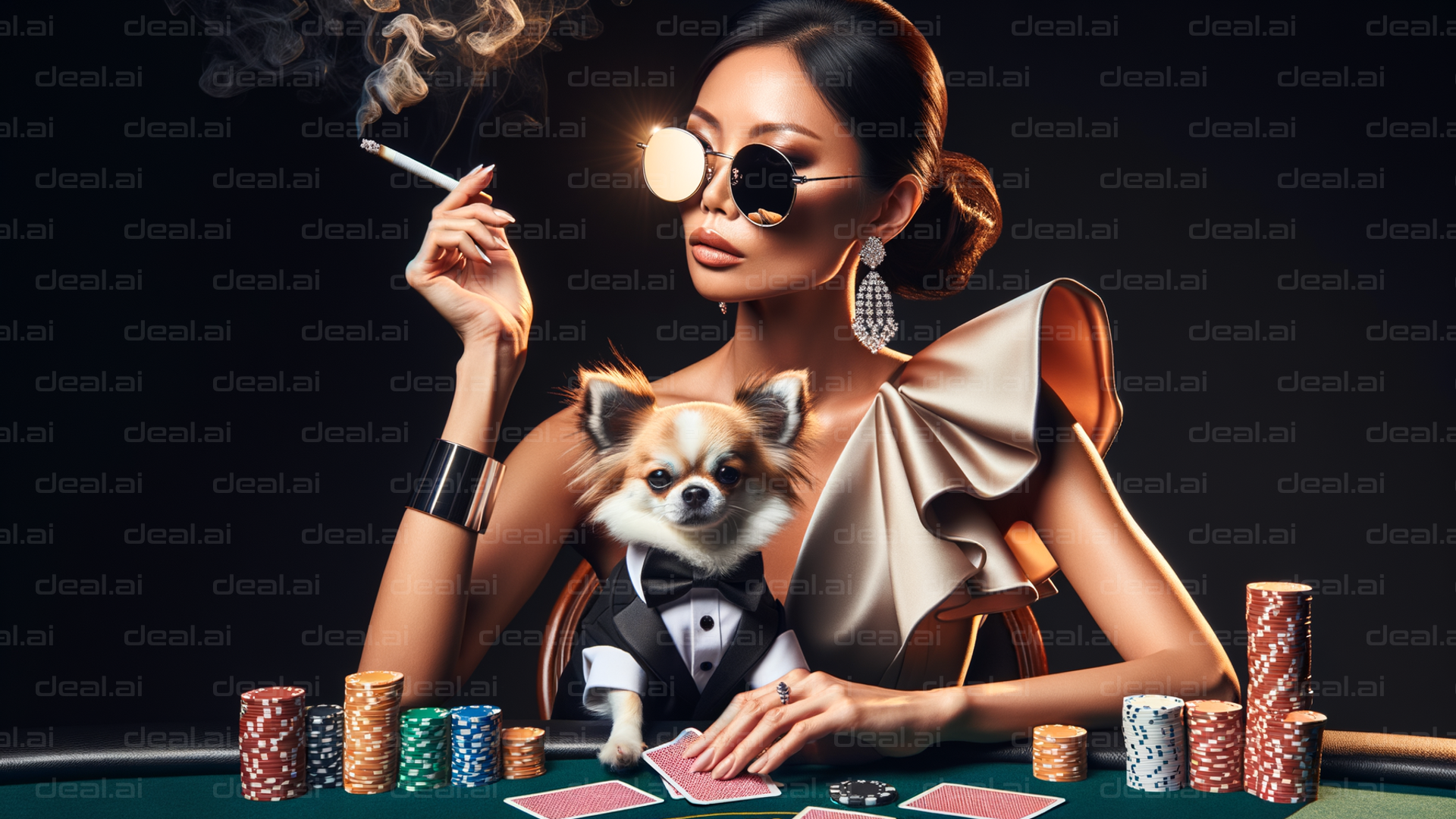 Chic Gambler and Her Dapper Dog