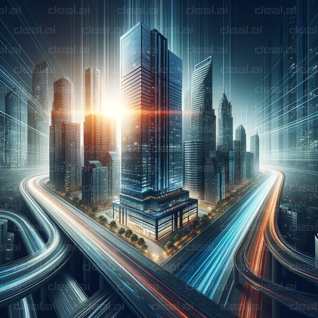 "Futuristic Cityscape at Dusk"