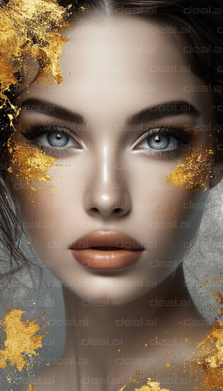 Golden Elegance: A Striking Portrait