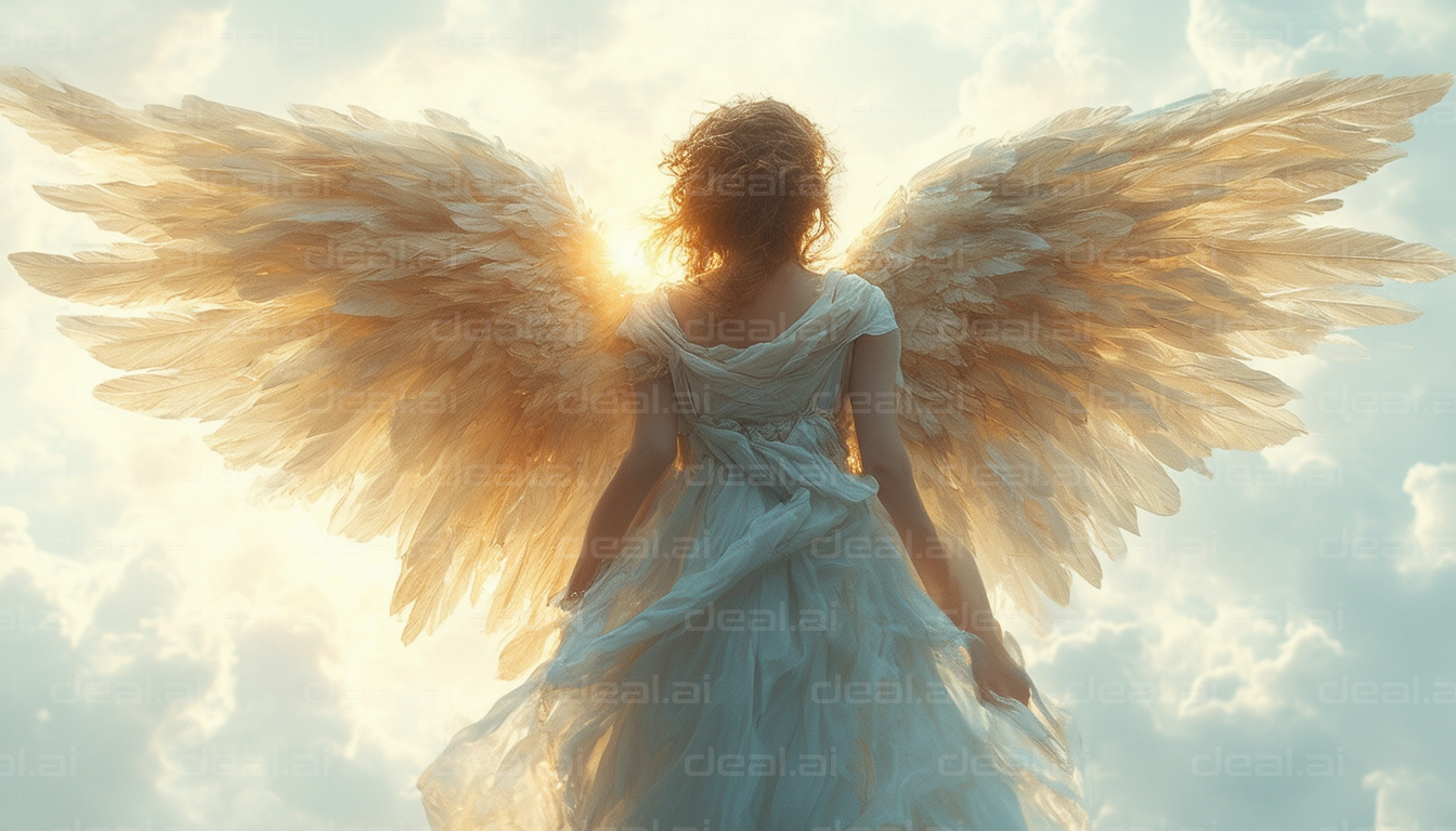 "Angel in the Sky at Sunset"