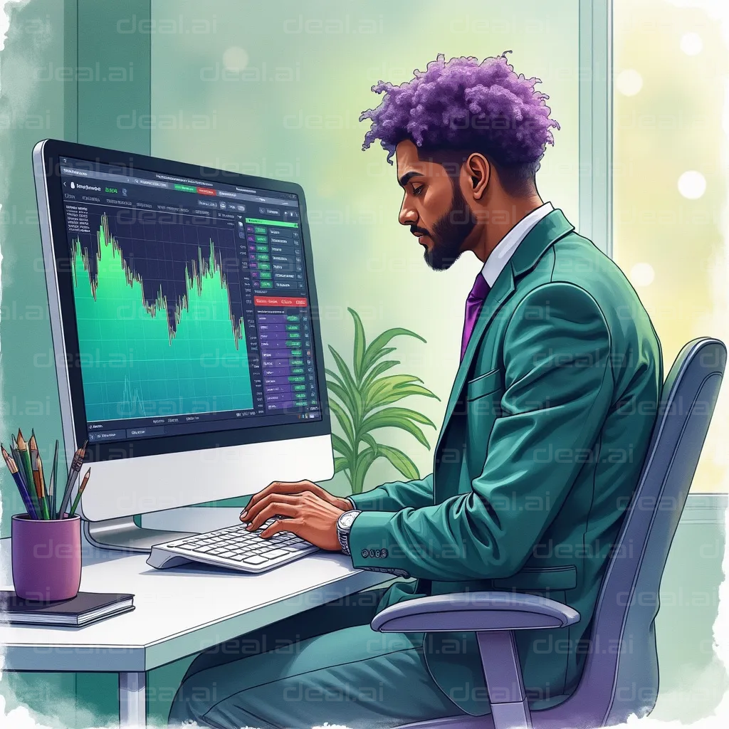 "Focused Trader Analyzing Market Data"