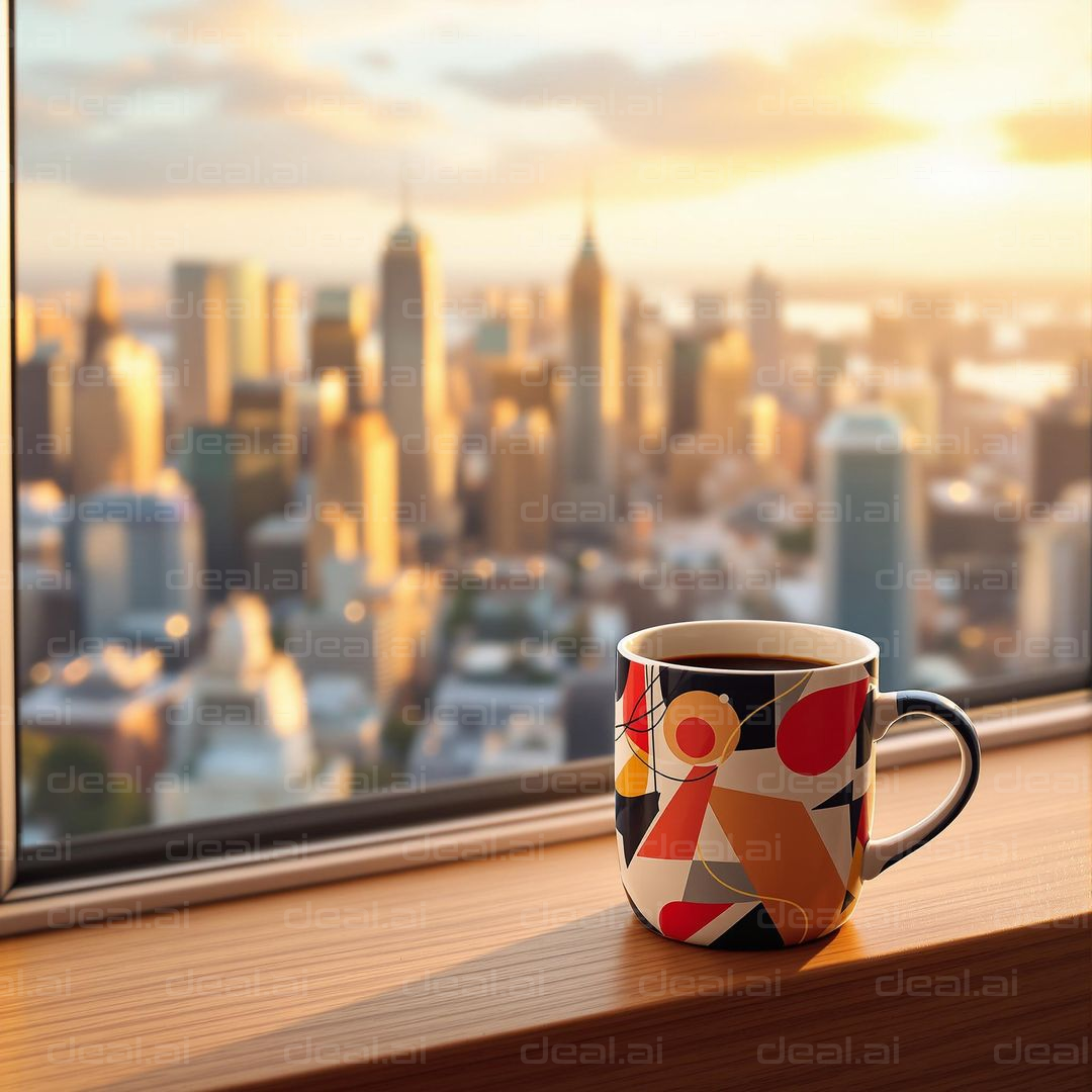 "Morning Coffee with a City View"