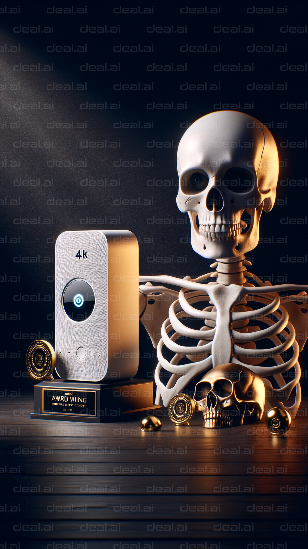 "4k Device with Skeleton and Awards"