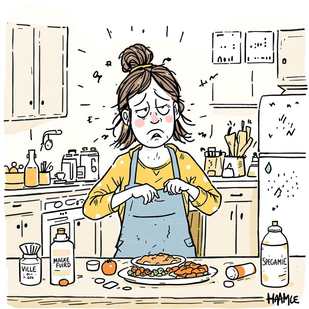 Frustrated Cooking in the Kitchen