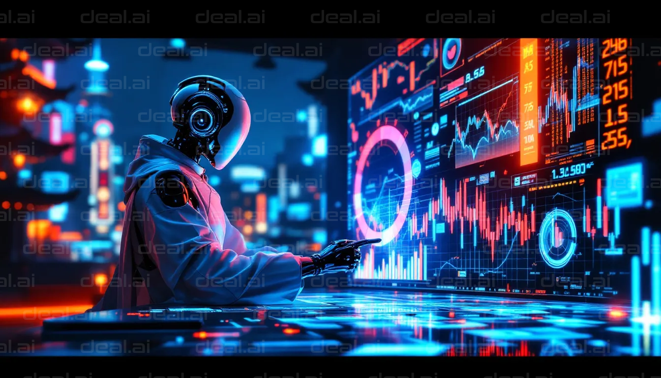 Futuristic Data Analysis Scene