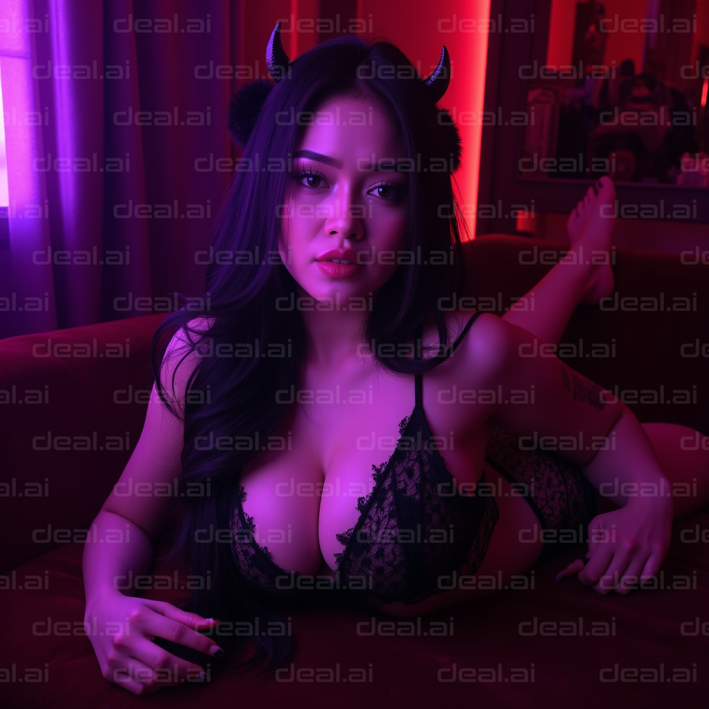 "Enchanting Night in Red and Purple"