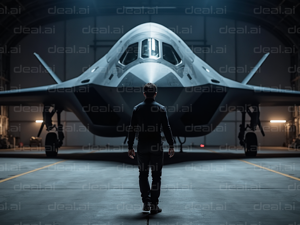 "Innovative Aircraft Unveiled in Hangar"