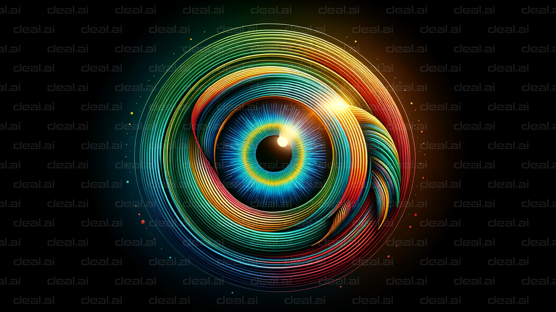 Vibrant Swirling Eye Art