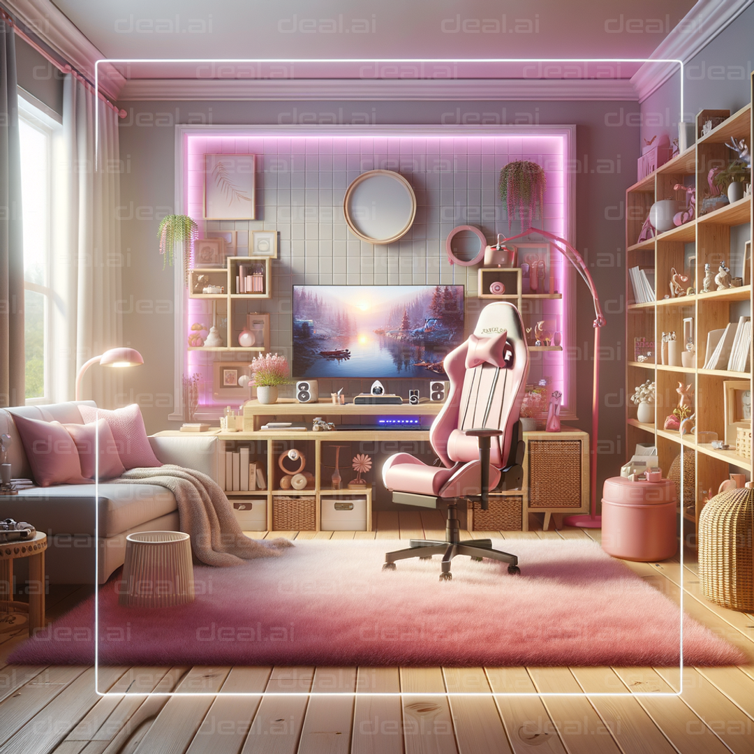 Cozy Gamer Paradise in Pink Hue