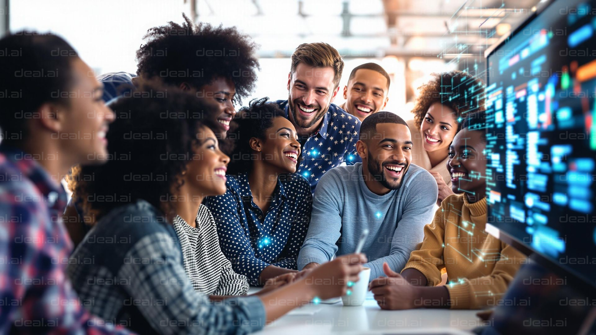 Team Celebrating Tech Success
