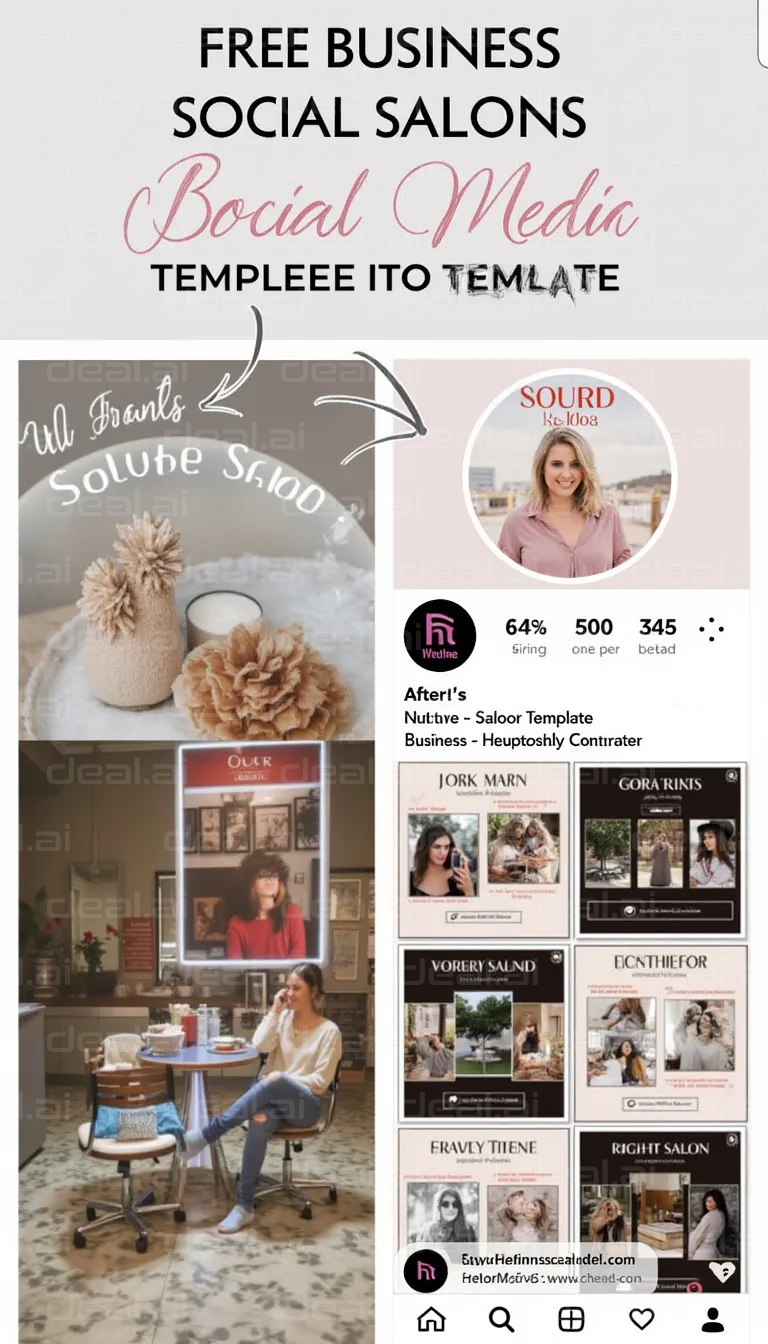 "Free Social Media Templates for Salons"