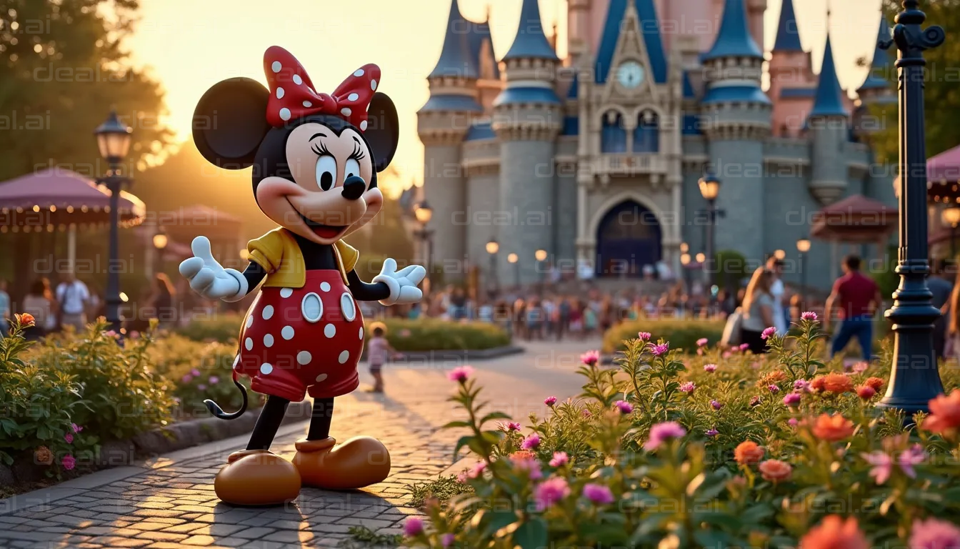 Minnie Mouse at the Castle Pathway