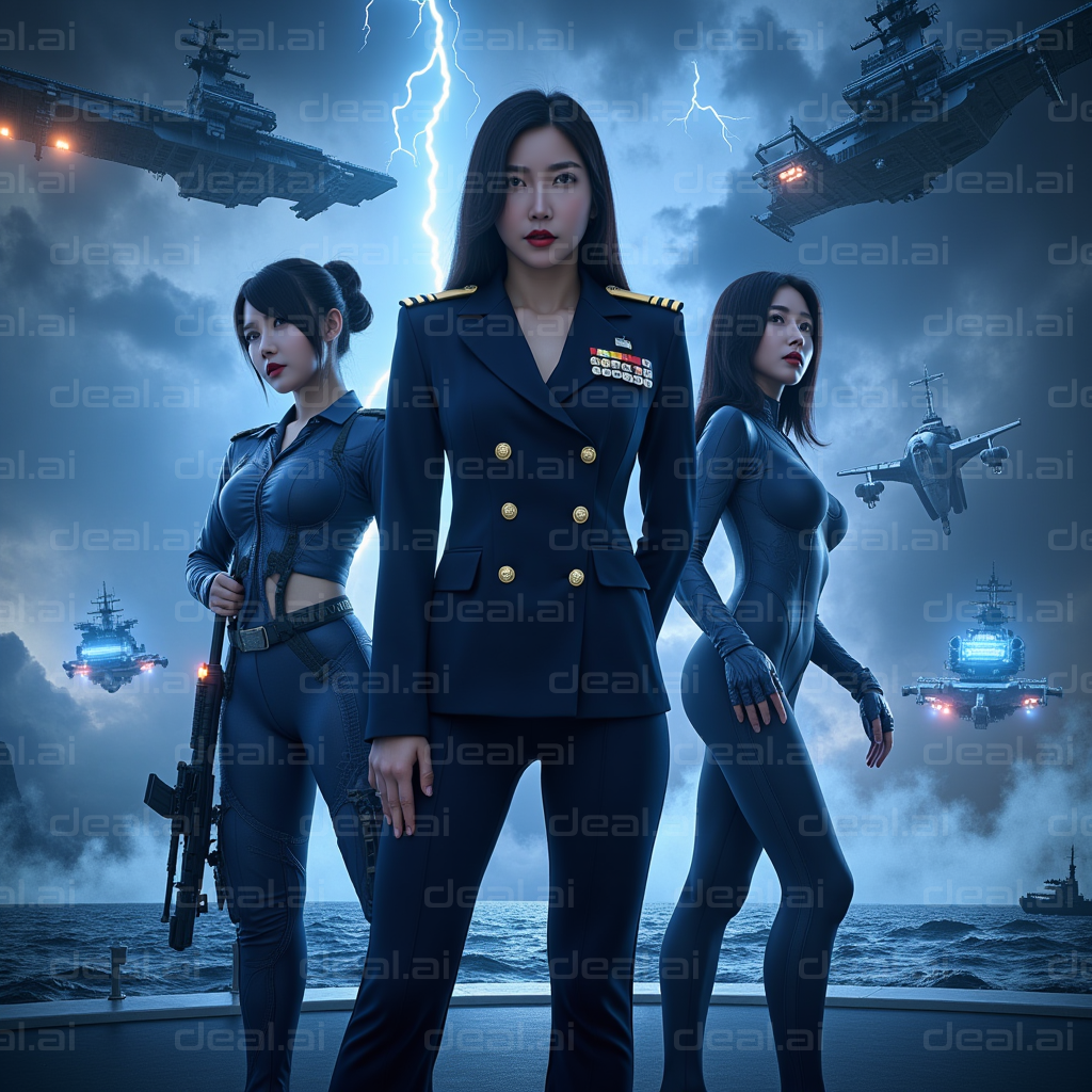 "Naval Heroes in Action"
