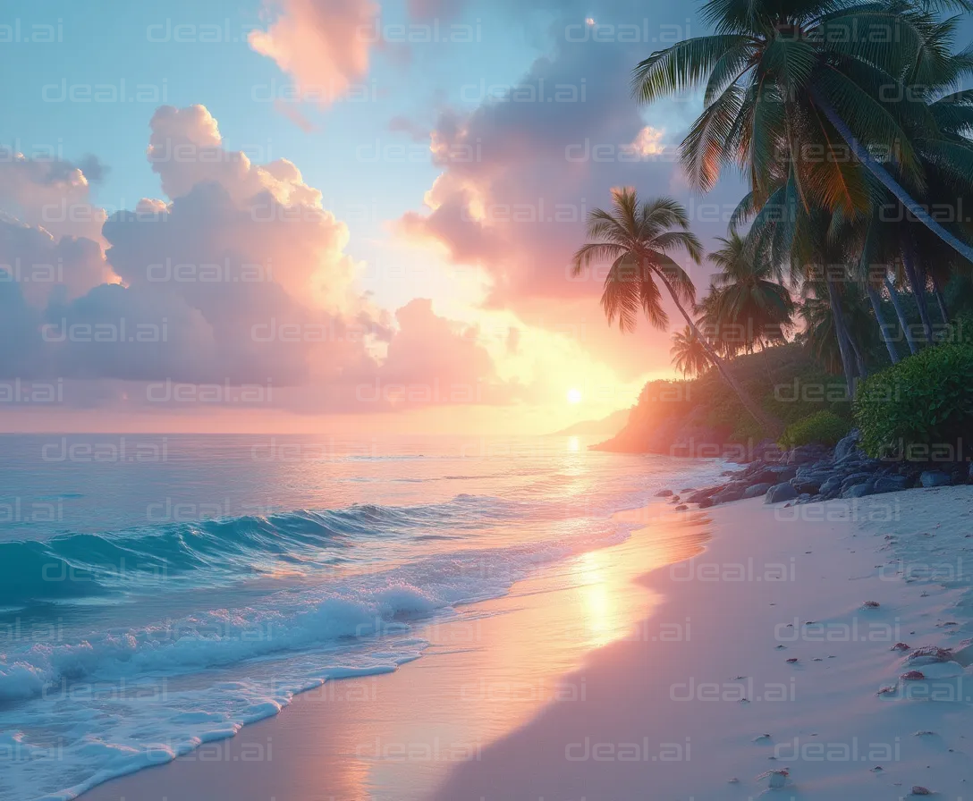 "Sunset on a Tropical Beach"