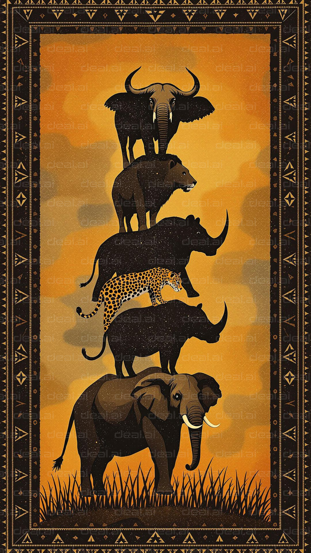 "Animal Tower in African Art"