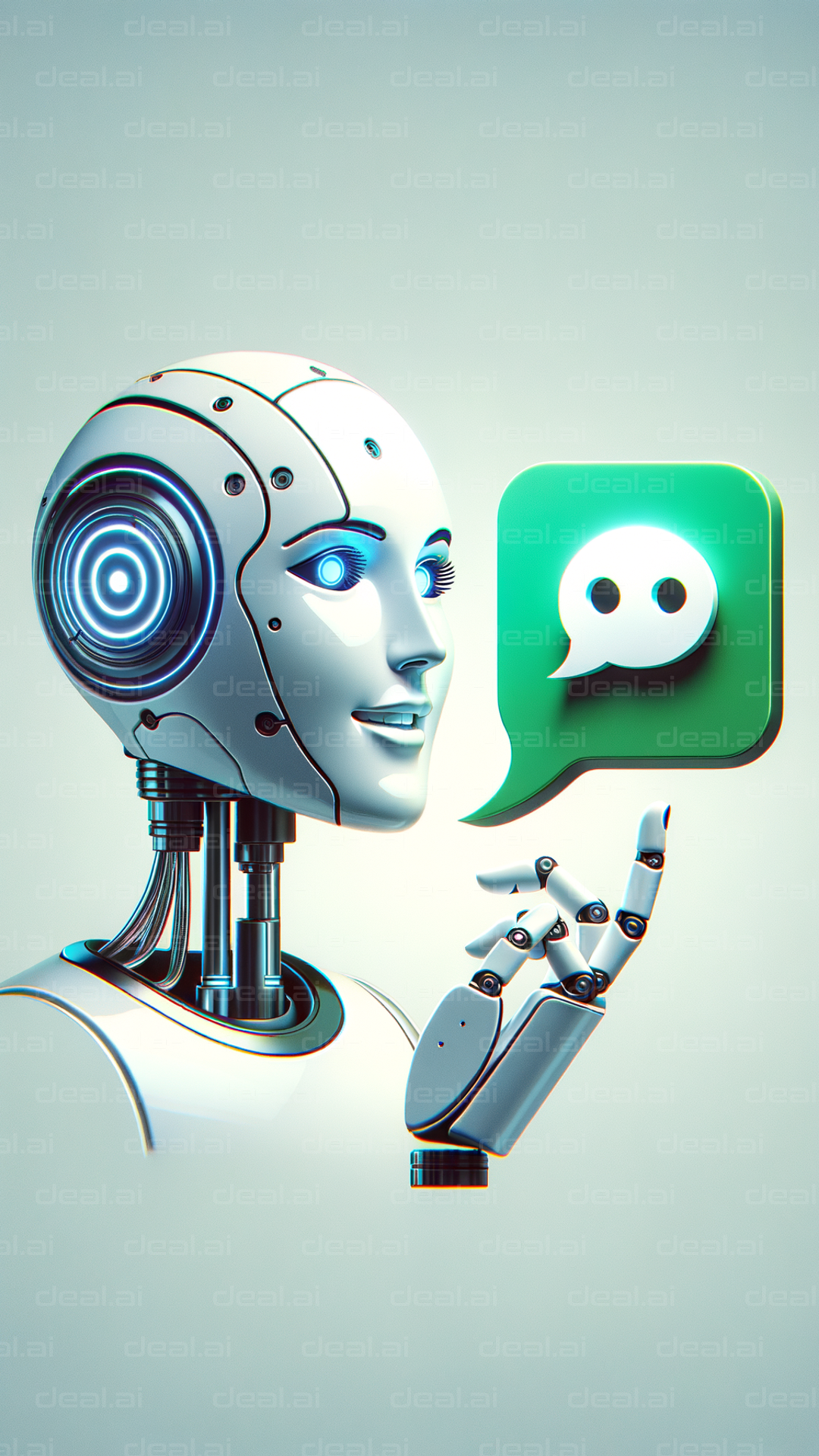 Chatbot Interface with Futuristic Robot