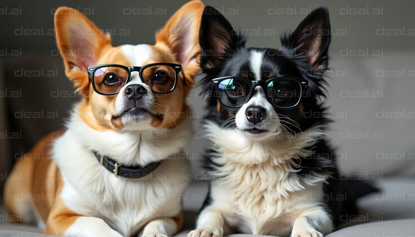 Debonair Dogs in Glasses