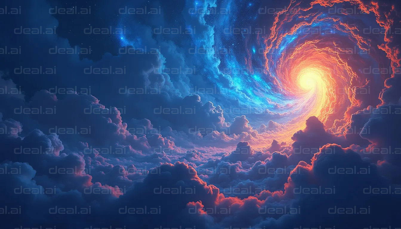 "Celestial Vortex in Night Sky"