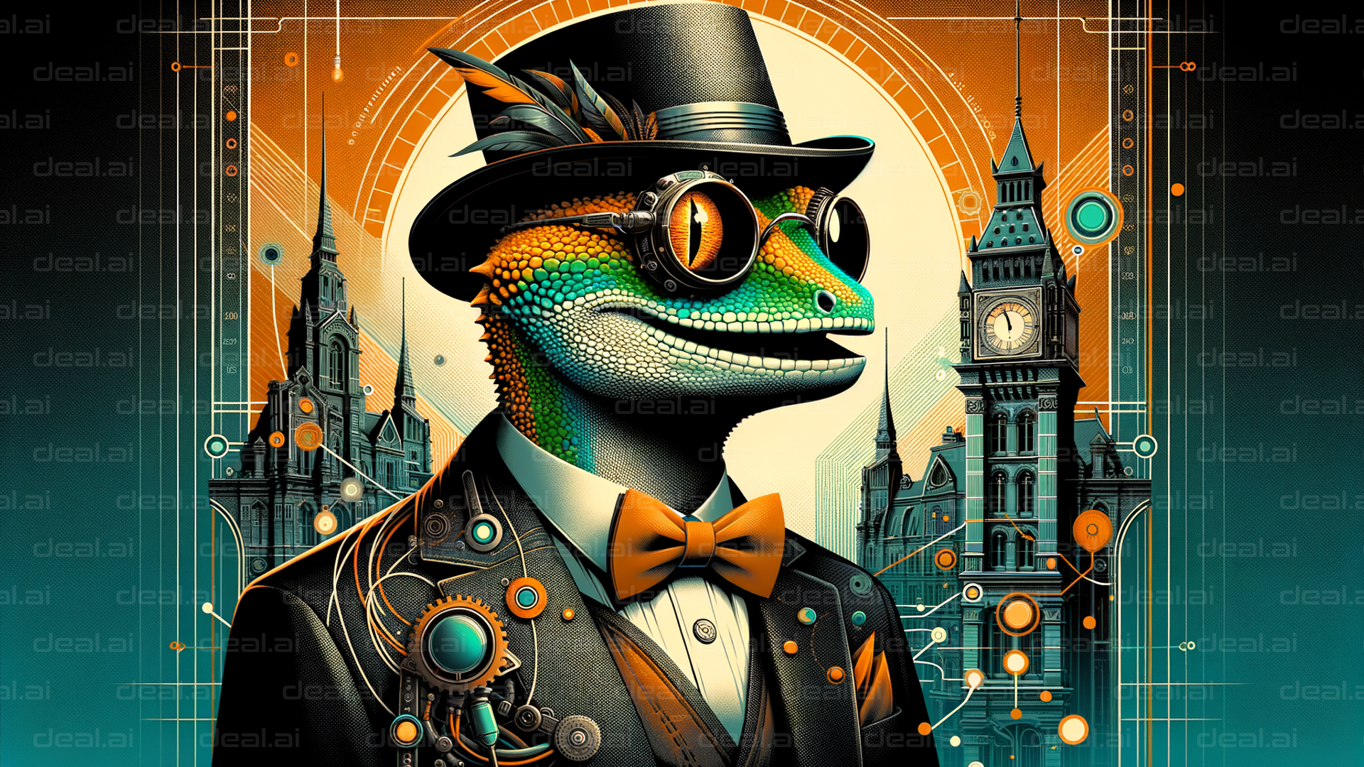 Steampunk Geckos: Elegant Innovators