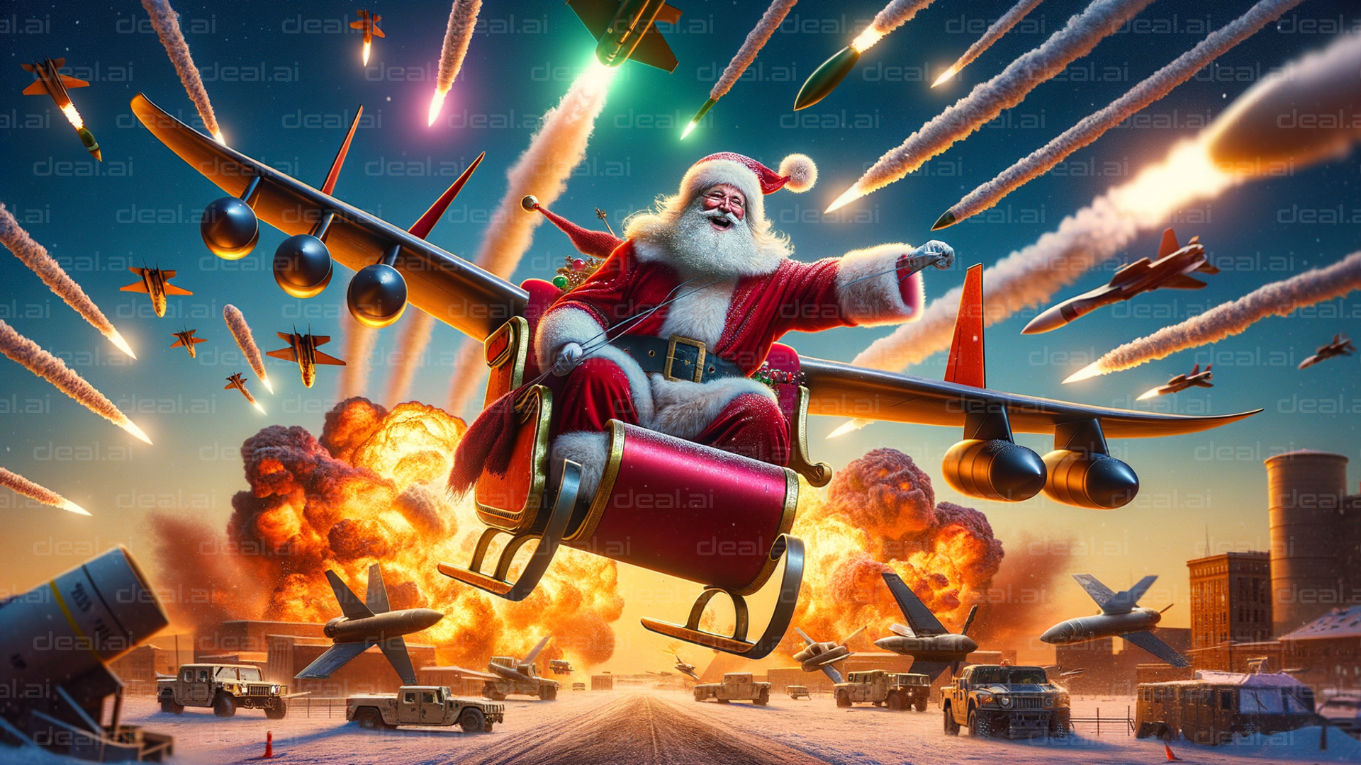 "Santa's Epic Airborne Adventure"