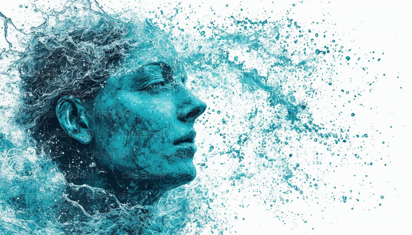 "Ethereal Water Portrait of a Woman"